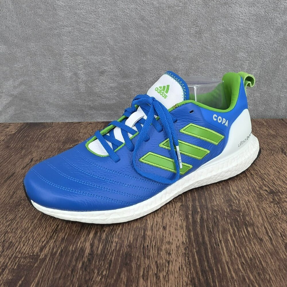Adidas Ultra Boost Sneakers 9 Blue Green Seattle Sounders FC Soccer Sample Rare
